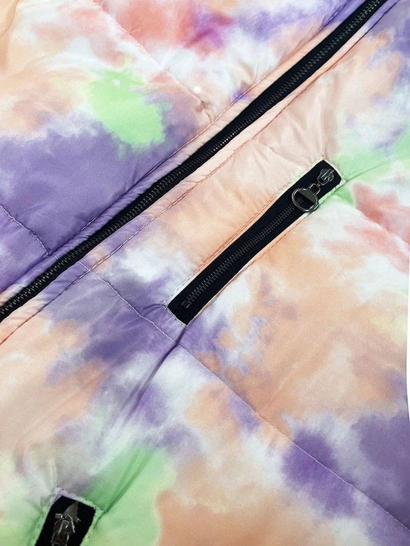 Kolorowa kamizelka damska pomarańczowo-fioletowa (1748)