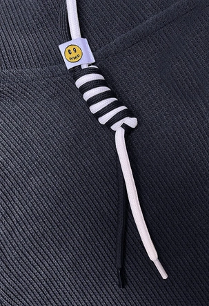 Komplet damski bluza + spodnie typu cargo granatowy (AMG-322A)