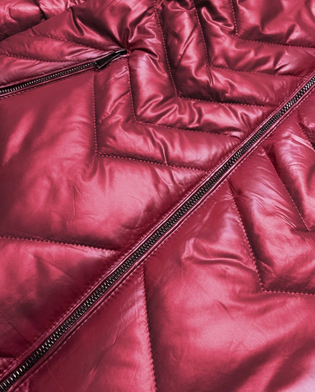 Damska kurtka przejściowa bordowa (mm21-83)