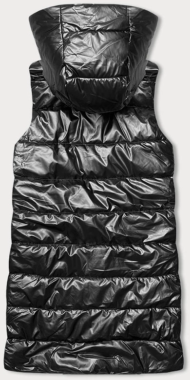 Damska kamizelka z asymetrycznym zamkiem grafitowa (16M9117-105)