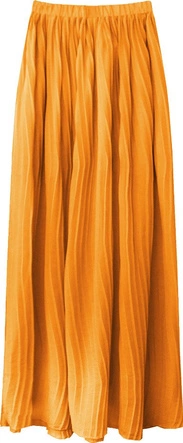 PLISOWANA SPÓDNICA MAXI POMARAŃCZOWA 1 (9237/1)