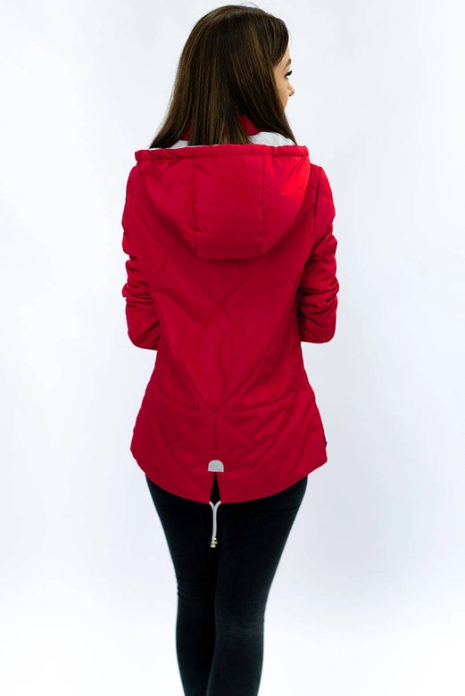 KURTKA Z KAPTUREM CZERWONA (B9517)