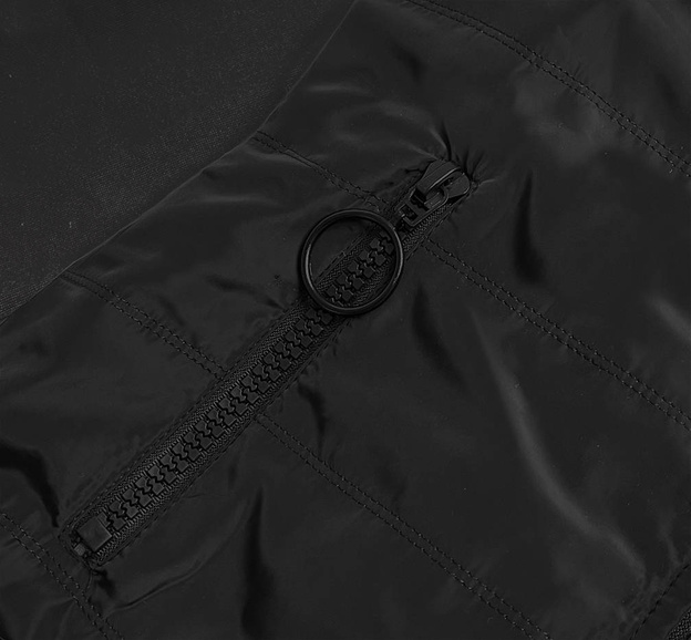Damski dres z łączonych materiałów czarny (amg683/1)