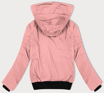 Krótka kurtka damska ze ściągaczami J Style różowa (16M9215-51)