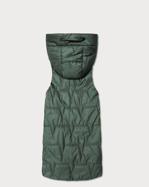 Cienki bezrękawnik z kontrastowym wykończeniem Goodlookin khaki (B8583-11)