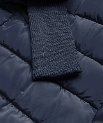 Kurtka damska z dzianinowymi ściągaczami granatowa (P22-6637-99)