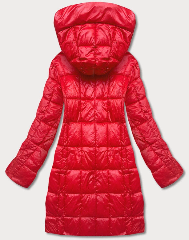 Kurtka damska z ozdobnymi lampasami czerwona (ag1-j9002)