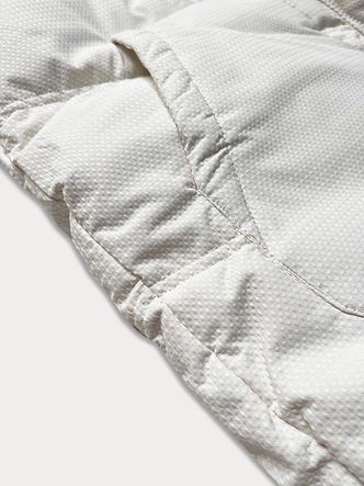 Gruba zimowa kurtka damska ze strukturalnego materiału J Style ecru (5M3251-281)