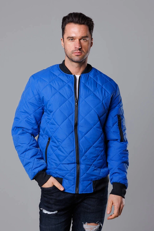Pikowana bomberka męska ciemny niebieski (MY01-7)