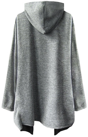 NARZUTKA Z KAPTUREM SZARA (254ART)