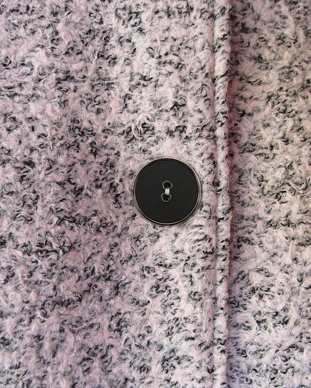 KRÓTKI PŁASZCZ ZE STÓJKĄ RÓŻOWY (536/1ART)