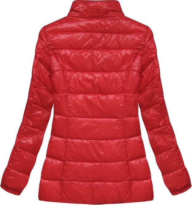 KRÓTKA BŁYSZCZĄCA KURTKA CZERWONA (J9-006)