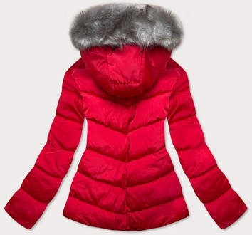 ŚCIĄGANA KURTKA ZIMOWA DAMSKA CZERWONA (B9530-4)