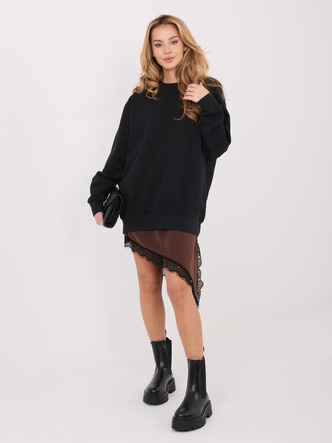 Bawełniana damska bluza basic Goodlookin czarna (A1047)