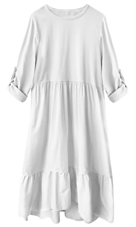 BAWEŁNIANA SUKIENKA OVERSIZE BIAŁA (278ART)