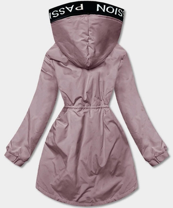 Damska parka oversize różowa (B8080)