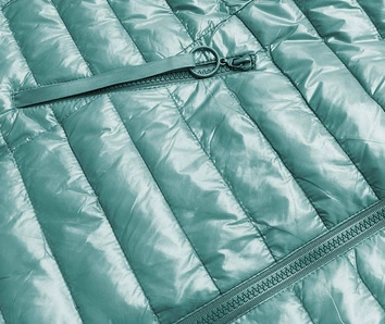 Dwustronna kurtka damska kwiaty miętowa (pc-7509-253)