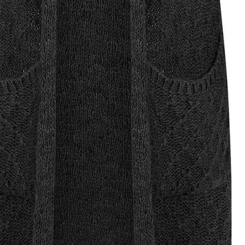 DŁUGI KARDIGAN Z KAPTUREM CZARNY (SW000)