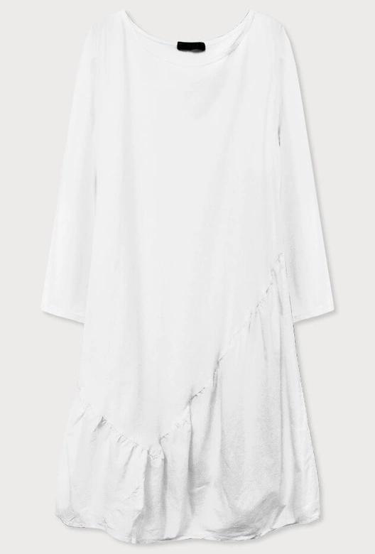 BAWEŁNIANA SUKIENKA OVERSIZE BIAŁA (306ART)