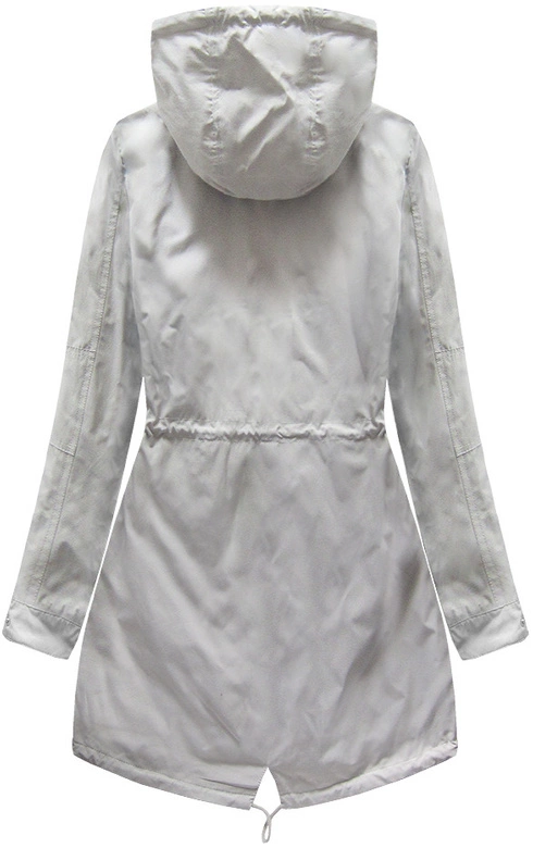 DWUSTRONNA PARKA Z KAPTUREM SZARA (W0233)