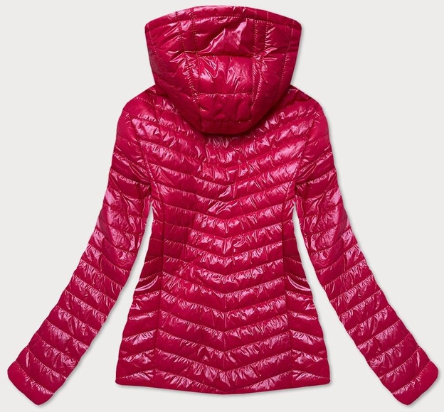 Pikowana kurtka damska czerwona (6384)