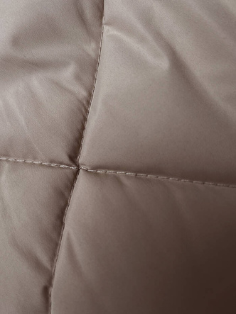 Długa kamizelka damska oversize ciemny beż (5M3165-84)
