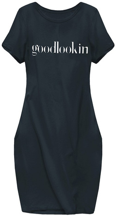 SUKIENKA Z KRÓTKIM RĘKAWEM GRANATOWA (145ART)
