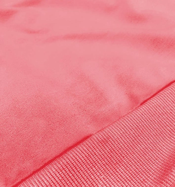 Cienka krótka bluza dresowa damska koralowa (8B938-37)