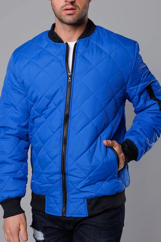 Pikowana bomberka męska ciemny niebieski (MY01-7)