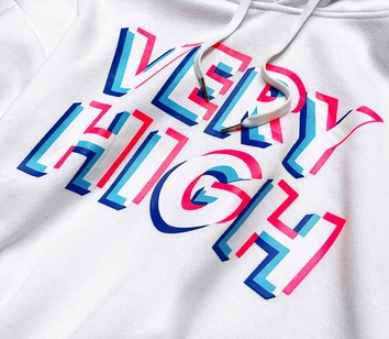 Bluza dresowa damska z nadrukiem biała (26012)