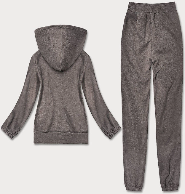 Polarowy dres damski brązowy (ZCH2210)