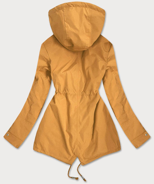 DWUSTRONNA KURTKA PARKA DAMSKA ŻÓŁTA-PEPITKA (B9571)