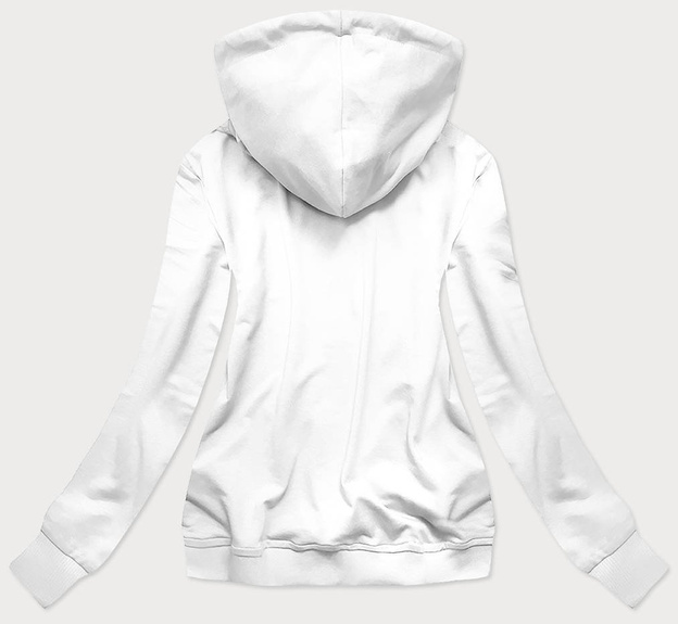 Bluza damska z kapturem flaming biała (n4594)