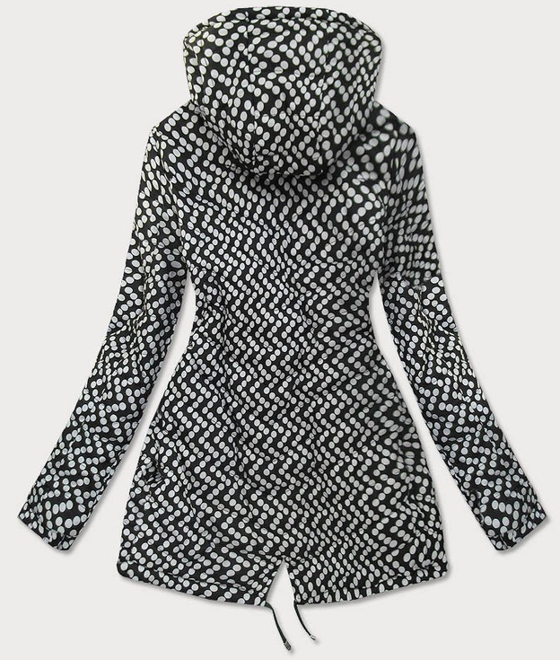 DWUSTRONNA KURTKA PARKA DAMSKA KHAKI/KROPKI (W662BIG)