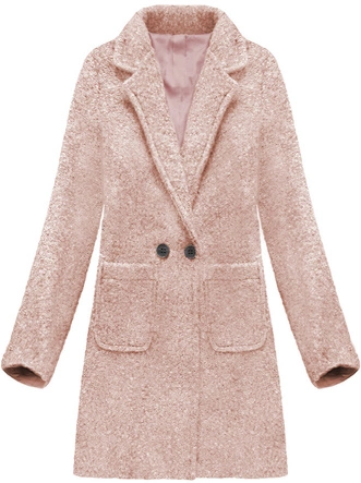 PŁASZCZ BARANEK Z DOMIESZKĄ WEŁNY ANTYCZNY RÓŻ (179ART)