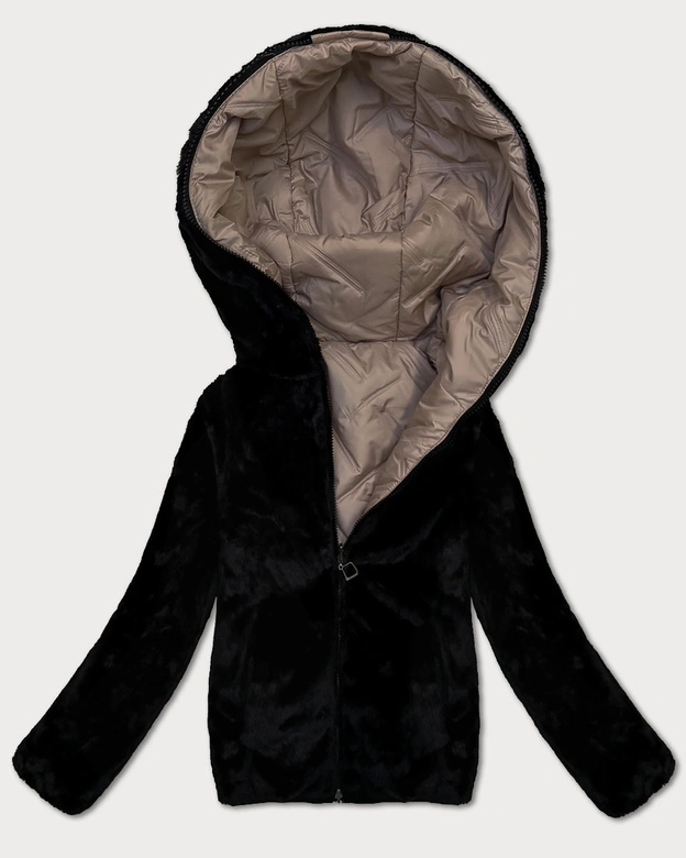 Dwustronna kurtka przejściowa damska S'West beż-czarny (B8546-1201)