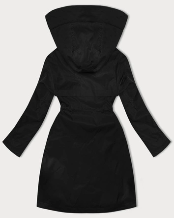 Prosta kurtka damska z kapturem LHD czarna (LHD-24590)