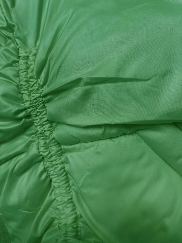 Przejściowa kurtka damska z podszewką w kratkę zielona (842)