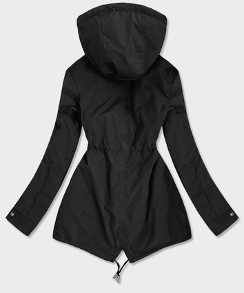 DWUSTRONNA KURTKA DAMSKA CZARNO-BIAŁA (W507BIG)