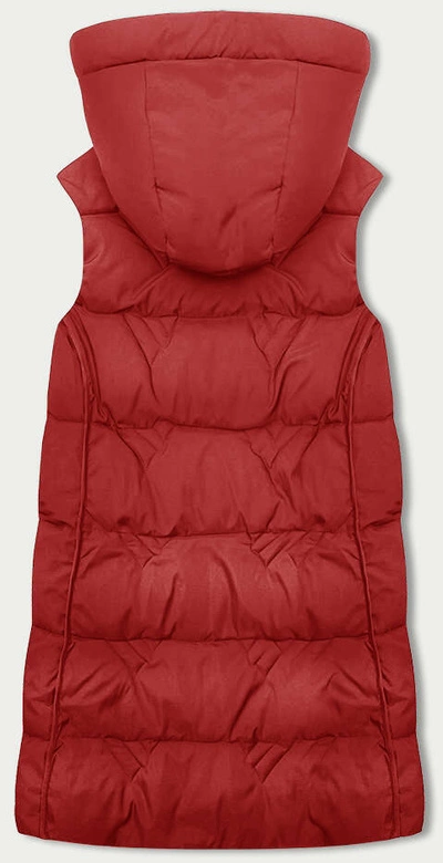 Bezrękawnik damski z kapturem S'West czerwony (B8175-4)