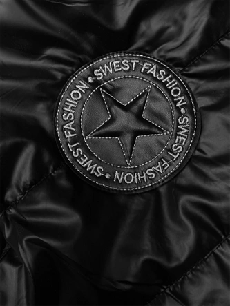 Kamizelka damska z asymetrycznym suwakiem S'West czarna (B8155-1)