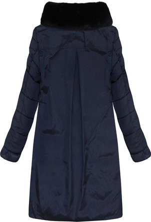 KURTKA Z ŁĄCZONYCH MATERIAŁÓW GRANATOWA (J19-011)