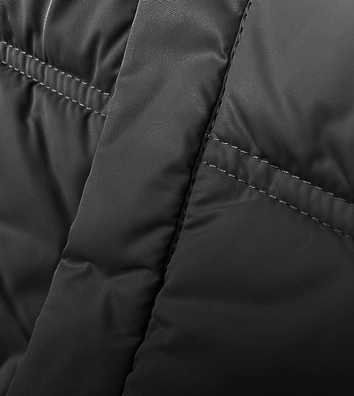 Luźna kurtka damska z kapturem czarna (8118)