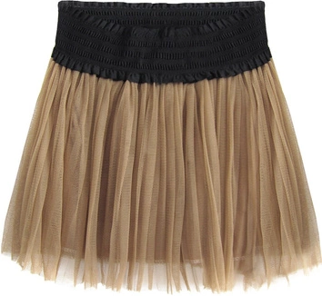 PLISOWANA SPÓDNICA MINI KARMELOWA (311ART)