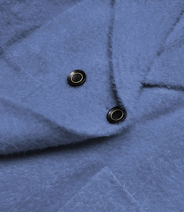 Krótka narzutka alpaka ciemna niebieska (CJ65)