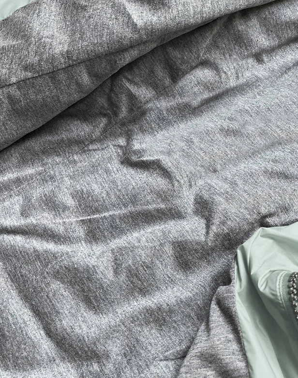 Kurtka z kapturem szaromiętowa (dl011)