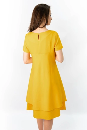 TRAPEZOWA SUKIENKA ŻÓŁTA (438ART)