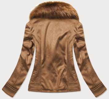 ZAMSZOWA RAMONESKA DAMSKA Z FUTERKIEM KARMELOWA (6502)