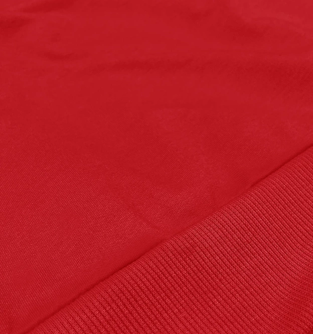 Cienka krótka bluza dresowa damska czerwona (8B938-18)