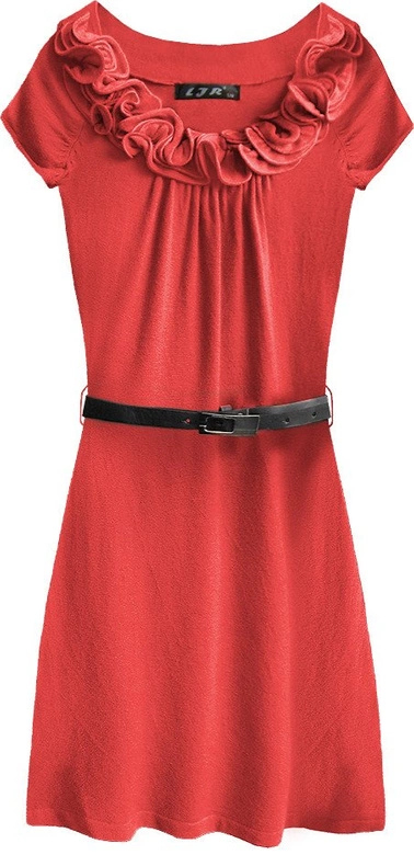 SWETERKOWA SUKIENKA MINI CZERWONA (1520)